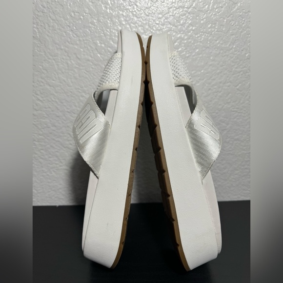 UGG Women's Emily Mesh Cross Slide Sandals - White Mesh 8.5M NWOT - Picture 10 of 10
